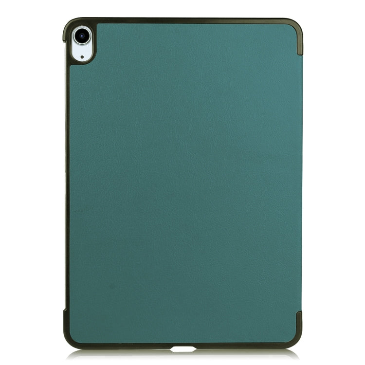 For iPad Air 11 2026 / 2025 / 2024 Custer Pure Color 3-Fold Holder Smart Leather Tablet Case