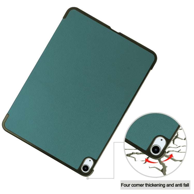 For iPad Air 11 2026 / 2025 / 2024 Custer Pure Color 3-Fold Holder Smart Leather Tablet Case