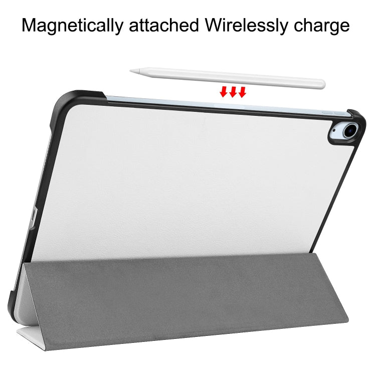 For iPad Air 11 2026 / 2025 / 2024 Custer Pure Color 3-Fold Holder Smart Leather Tablet Case