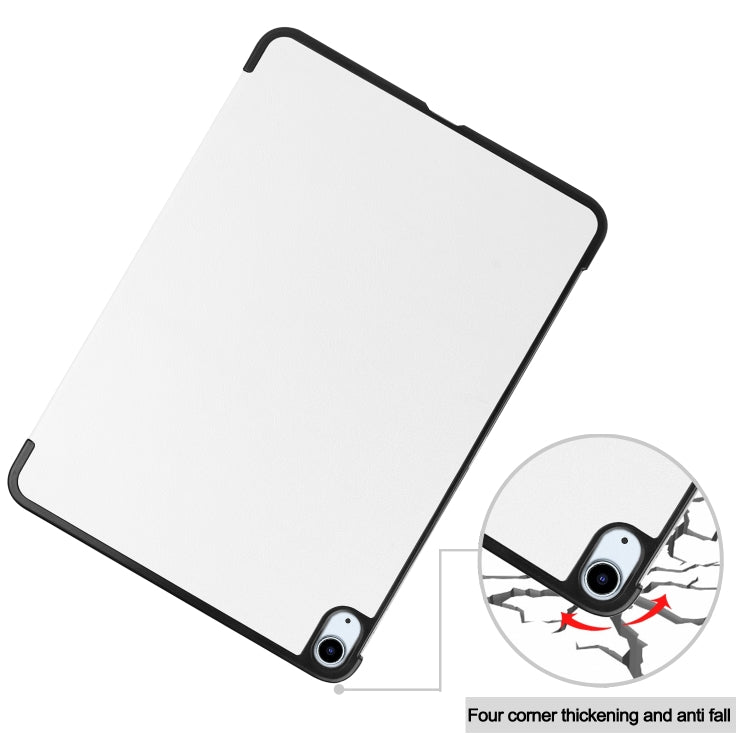 For iPad Air 11 2026 / 2025 / 2024 Custer Pure Color 3-Fold Holder Smart Leather Tablet Case