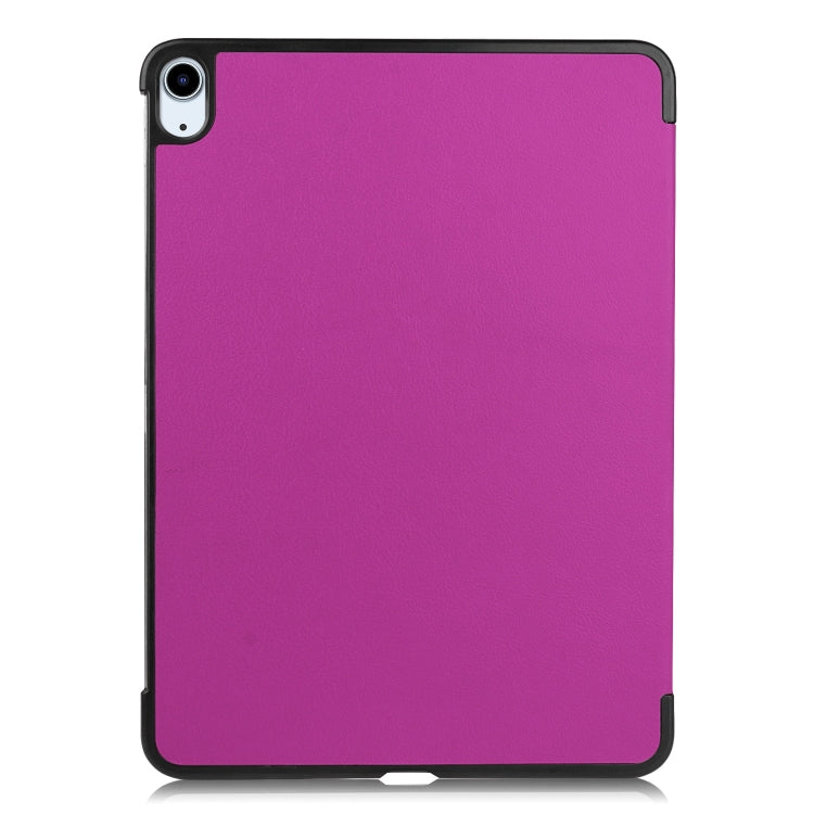 For iPad Air 11 2026 / 2025 / 2024 Custer Pure Color 3-Fold Holder Smart Leather Tablet Case