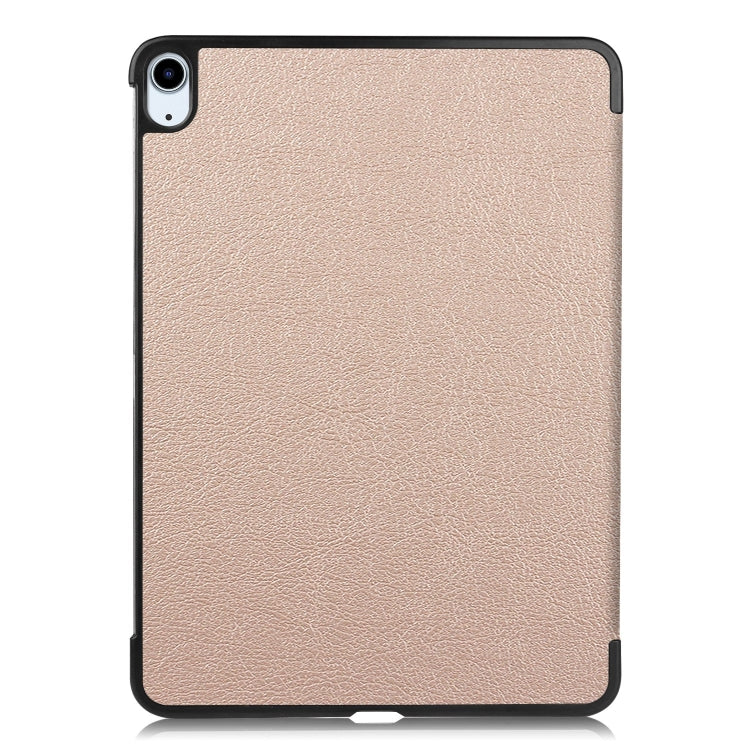 For iPad Air 11 2026 / 2025 / 2024 Custer Pure Color 3-Fold Holder Smart Leather Tablet Case