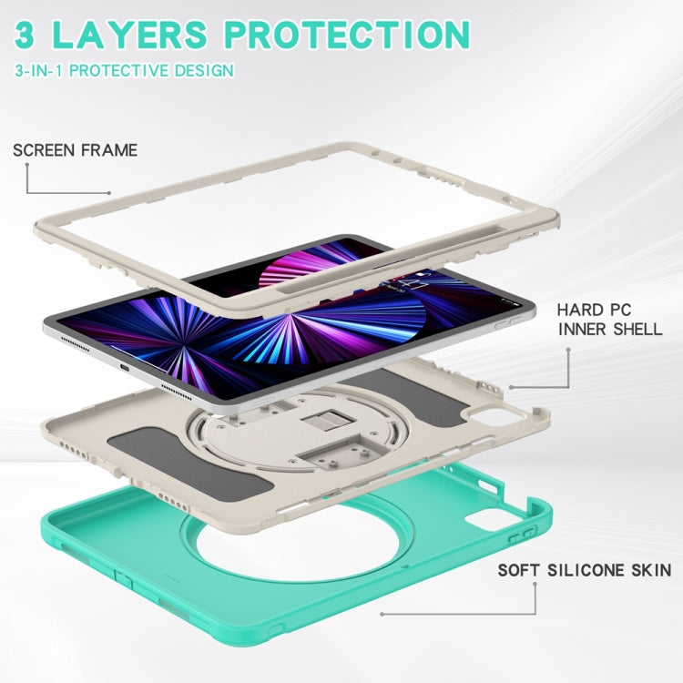 For iPad Pro 11 2025 / 2024 Spider Wheel Silicone Hybrid PC Tablet Case