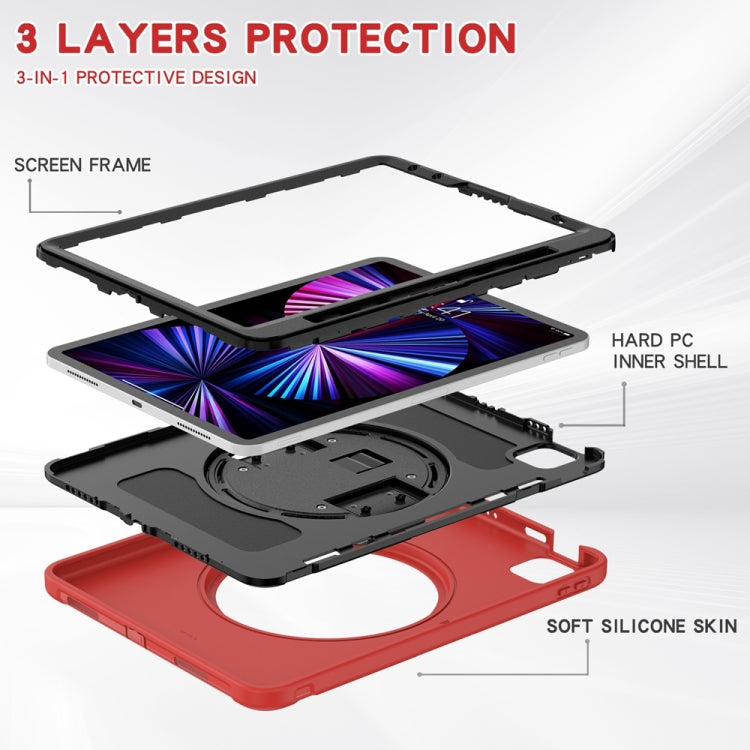 For iPad Air 11 2026 / 2025 / 2024 Spider Wheel Silicone Hybrid PC Tablet Case