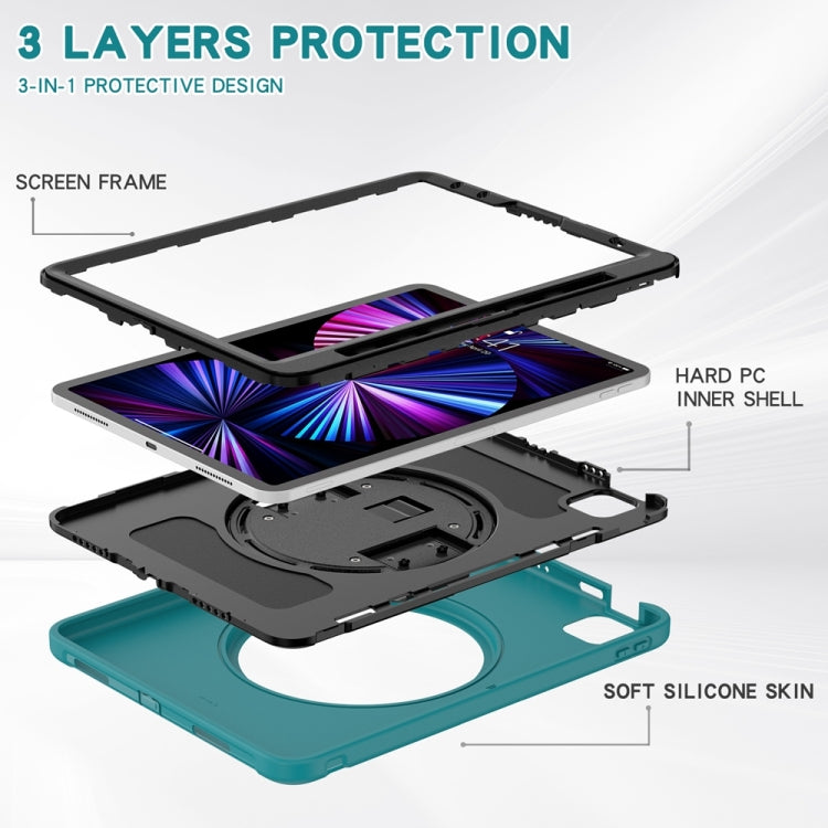 For iPad Air 11 2026 / 2025 / 2024 Spider Wheel Silicone Hybrid PC Tablet Case
