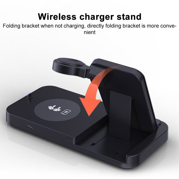 For Apple Series 3 in 1 15W Earphones/Phones/Watch Fold Wireless Charger Stand