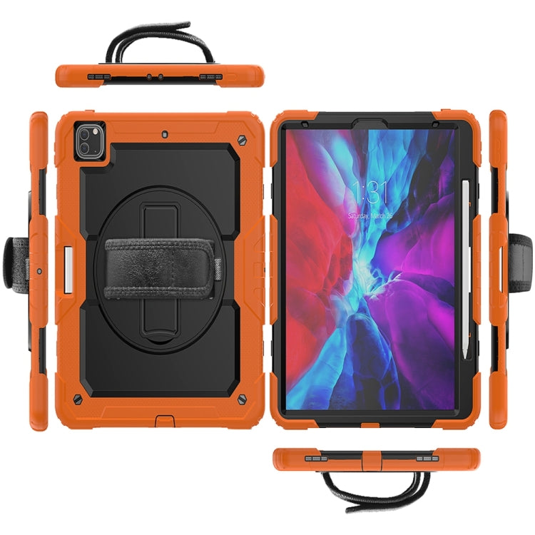 For iPad Pro 13 2025 / 2024 Lucky Wheel Grip Silicone Hybrid PC Tablet Case with Shoulder Strap