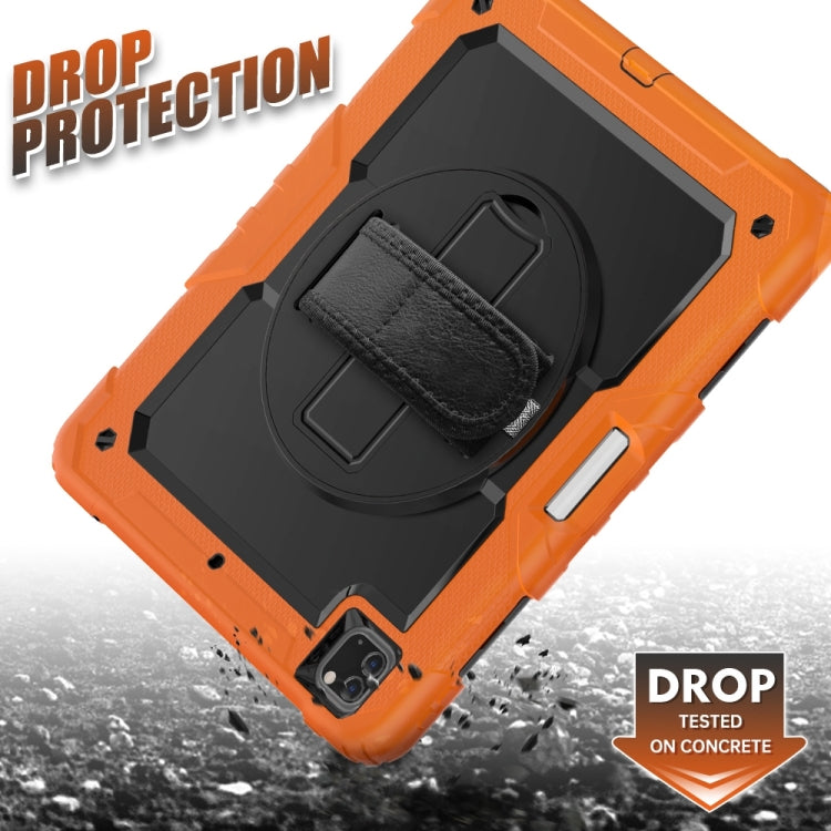 For iPad Pro 13 2025 / 2024 Lucky Wheel Grip Silicone Hybrid PC Tablet Case with Shoulder Strap