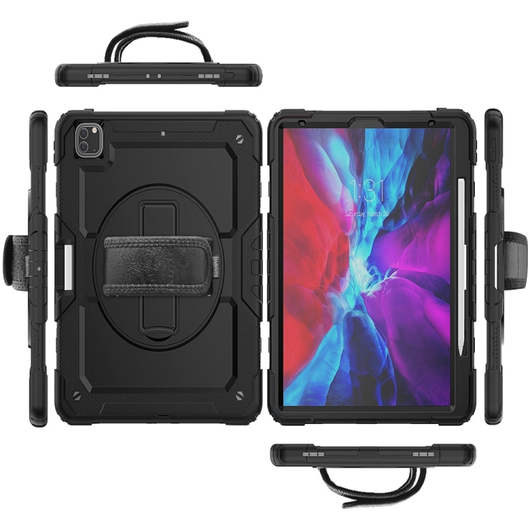 For iPad Pro 13 2025 / 2024 Lucky Wheel Grip Silicone Hybrid PC Tablet Case with Shoulder Strap