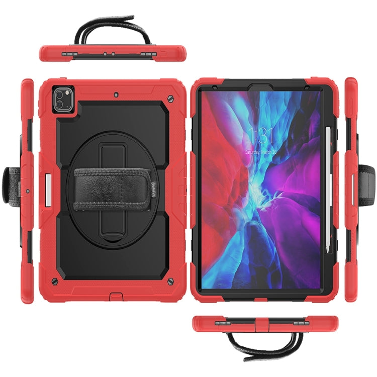 For iPad Pro 13 2025 / 2024 Lucky Wheel Grip Silicone Hybrid PC Tablet Case with Shoulder Strap