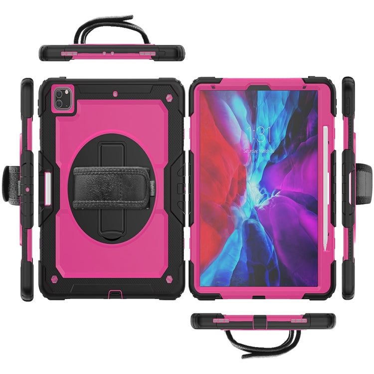 For iPad Pro 13 2025 / 2024 Lucky Wheel Grip Silicone Hybrid PC Tablet Case with Shoulder Strap