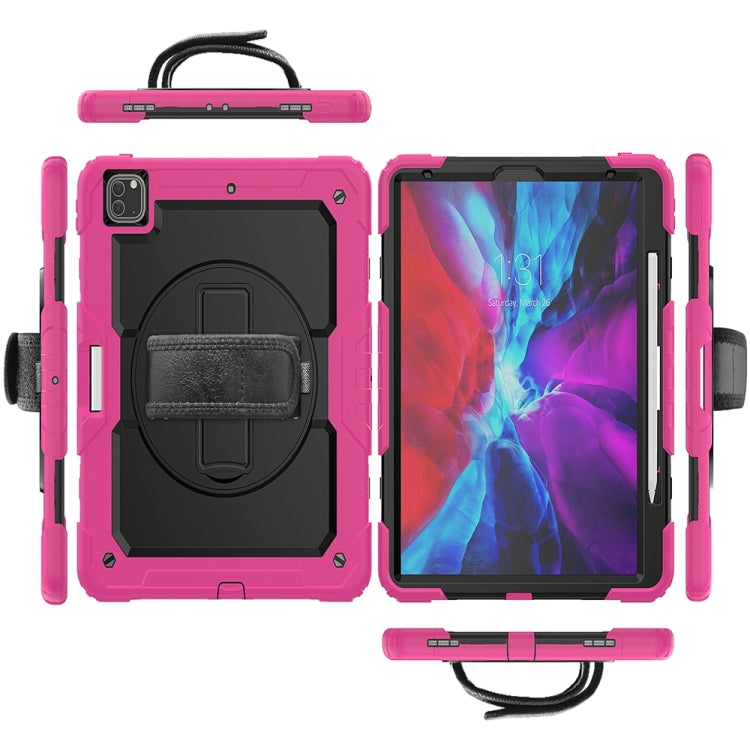 For iPad Pro 13 2025 / 2024 Lucky Wheel Grip Silicone Hybrid PC Tablet Case with Shoulder Strap