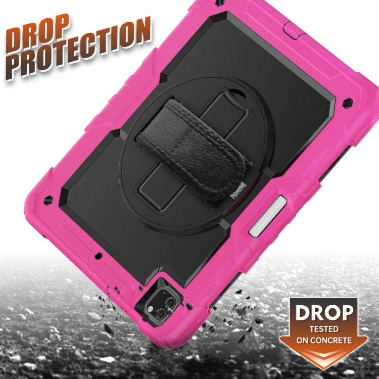 For iPad Pro 13 2025 / 2024 Lucky Wheel Grip Silicone Hybrid PC Tablet Case with Shoulder Strap