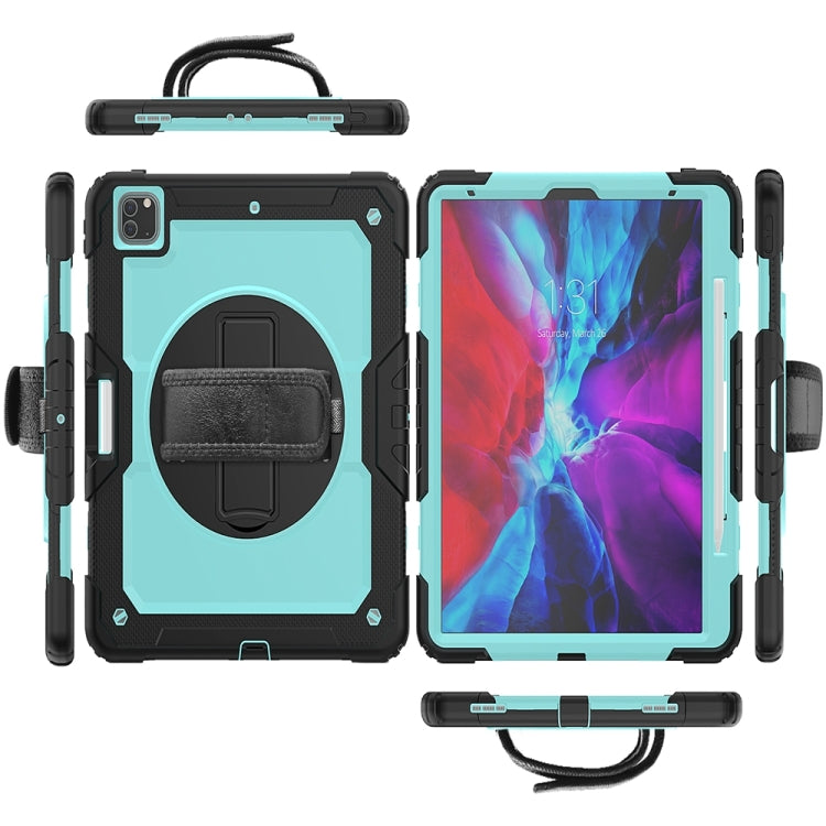 For iPad Pro 13 2025 / 2024 Lucky Wheel Grip Silicone Hybrid PC Tablet Case with Shoulder Strap