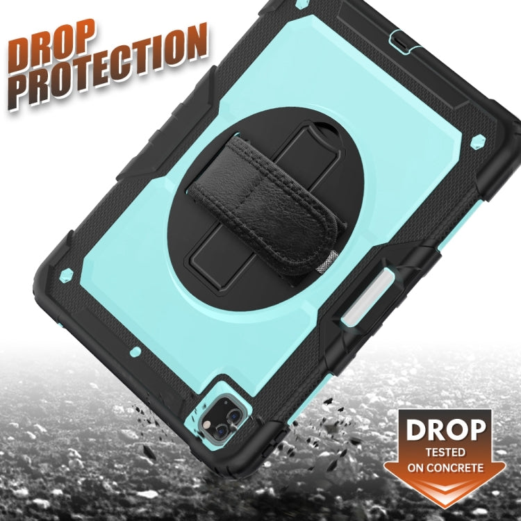 For iPad Pro 13 2025 / 2024 Lucky Wheel Grip Silicone Hybrid PC Tablet Case with Shoulder Strap