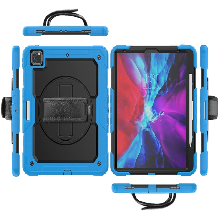 For iPad Pro 13 2025 / 2024 Lucky Wheel Grip Silicone Hybrid PC Tablet Case with Shoulder Strap