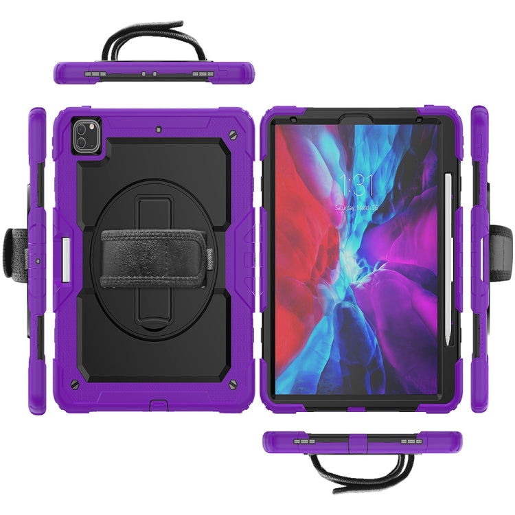 For iPad Pro 13 2025 / 2024 Lucky Wheel Grip Silicone Hybrid PC Tablet Case with Shoulder Strap