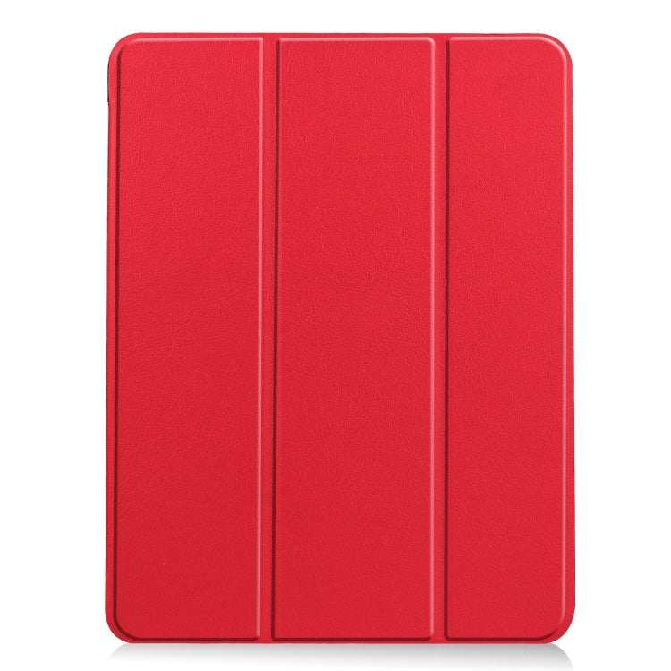 For iPad Air 11 2024 / 2025 / 2026 Custer TPU Pure Color 3-Fold Holder Smart Leather Tablet Case