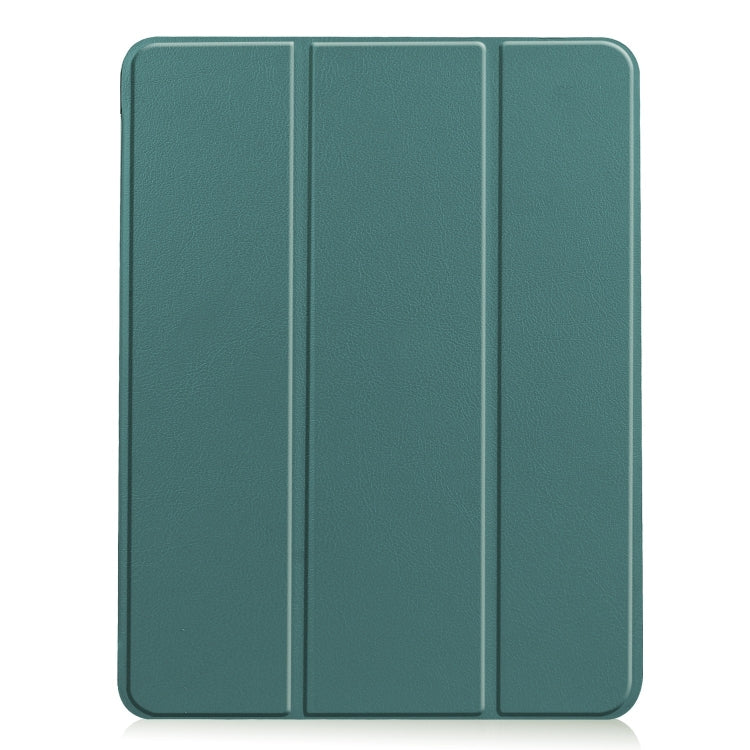 For iPad Air 11 2024 / 2025 / 2026 Custer TPU Pure Color 3-Fold Holder Smart Leather Tablet Case