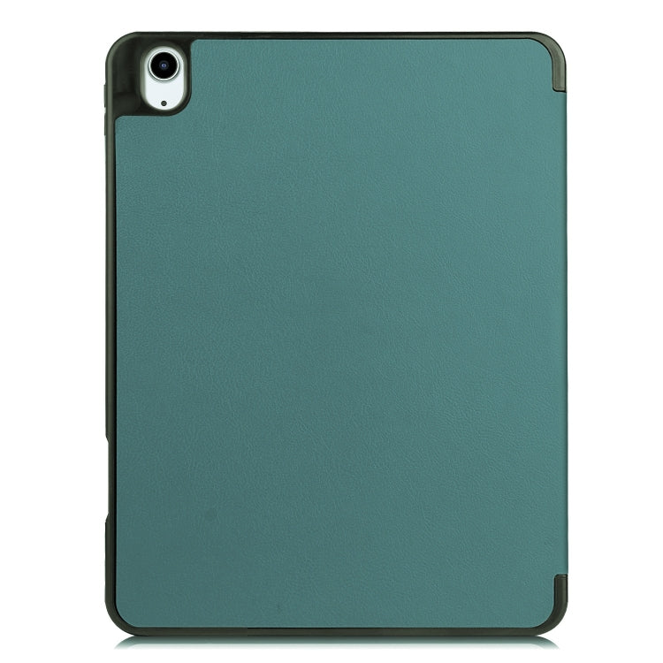 For iPad Air 11 2024 / 2025 / 2026 Custer TPU Pure Color 3-Fold Holder Smart Leather Tablet Case