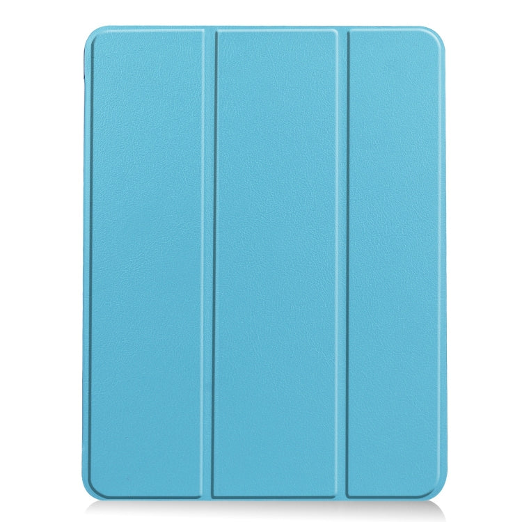 For iPad Air 11 2024 / 2025 / 2026 Custer TPU Pure Color 3-Fold Holder Smart Leather Tablet Case