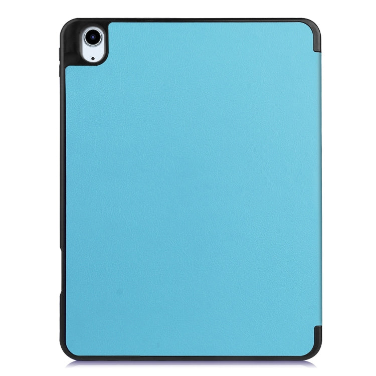 For iPad Air 11 2024 / 2025 / 2026 Custer TPU Pure Color 3-Fold Holder Smart Leather Tablet Case