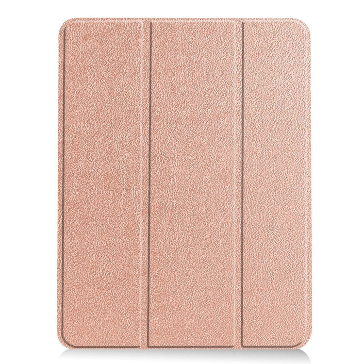 For iPad Air 11 2024 / 2025 / 2026 Custer TPU Pure Color 3-Fold Holder Smart Leather Tablet Case