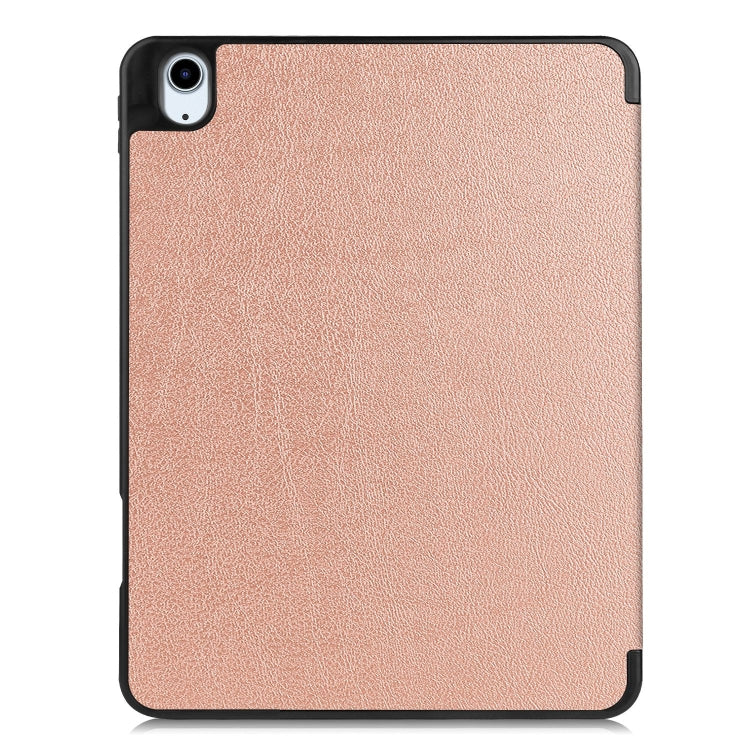 For iPad Air 11 2024 / 2025 / 2026 Custer TPU Pure Color 3-Fold Holder Smart Leather Tablet Case