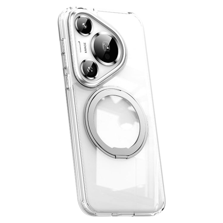 For Huawei Pura 70 Pro Frosted 360 Rotating Holder Magnetic Full Coverage Shockproof Phone Case