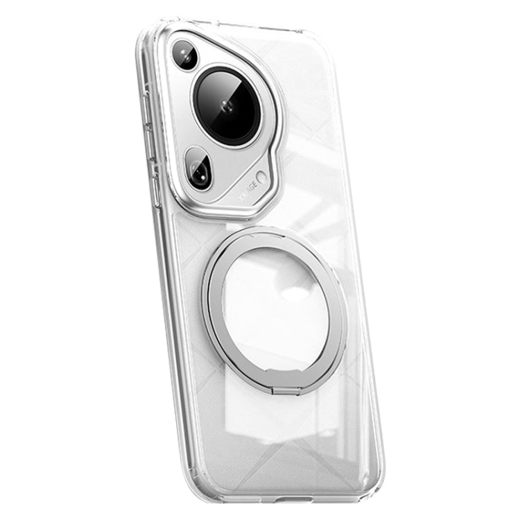 For Huawei Pura 70 Ultra Frosted 360 Rotating Holder Magnetic Full Coverage Shockproof Phone Case