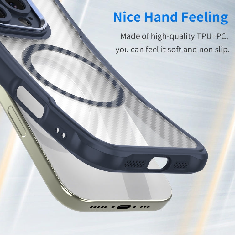 For iPhone 17e / 16e Carbon Fiber Texture MagSafe Translucent Phone Case