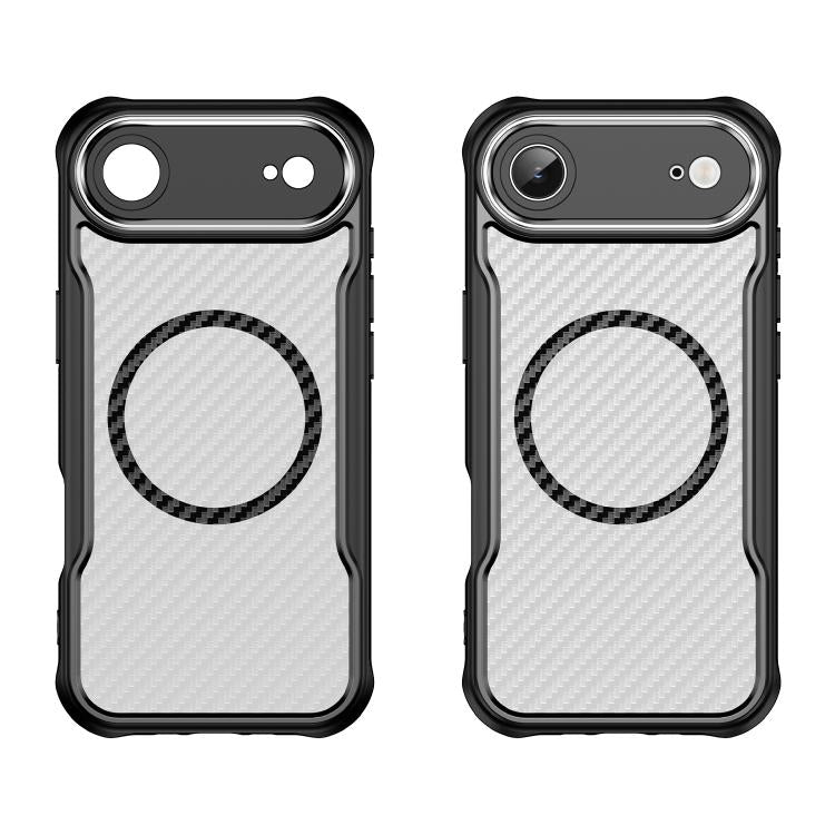 For  iPhone Air Carbon Fiber Texture MagSafe Translucent Phone Case