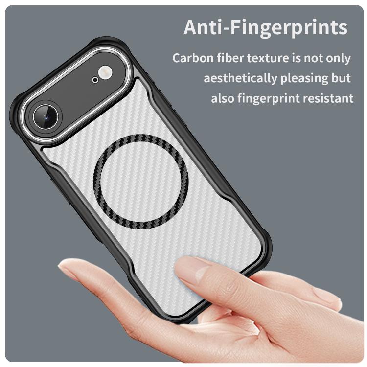 For  iPhone Air Carbon Fiber Texture MagSafe Translucent Phone Case
