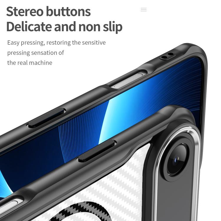 For  iPhone Air Carbon Fiber Texture MagSafe Translucent Phone Case