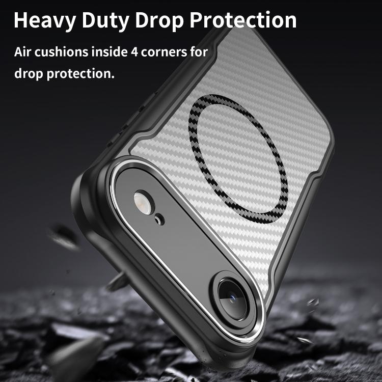 For  iPhone Air Carbon Fiber Texture MagSafe Translucent Phone Case