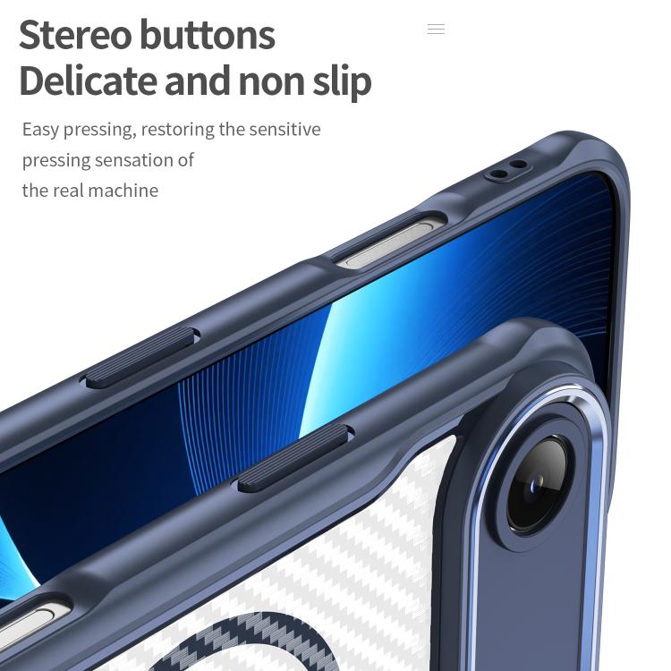 For  iPhone Air Carbon Fiber Texture MagSafe Translucent Phone Case