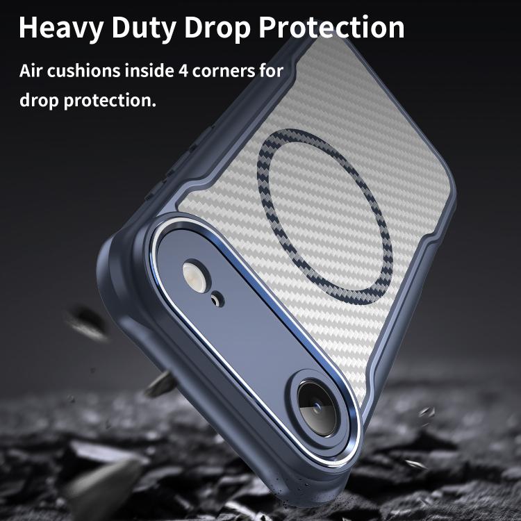 For  iPhone Air Carbon Fiber Texture MagSafe Translucent Phone Case