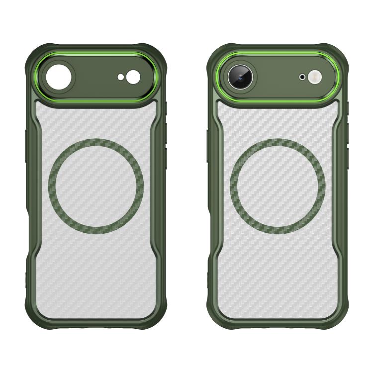 For  iPhone Air Carbon Fiber Texture MagSafe Translucent Phone Case