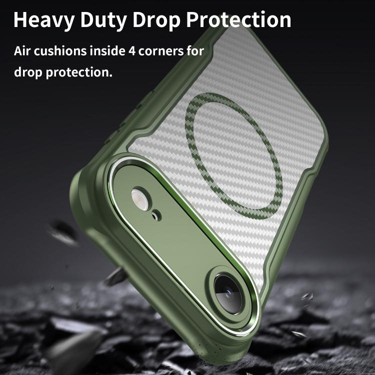 For  iPhone Air Carbon Fiber Texture MagSafe Translucent Phone Case