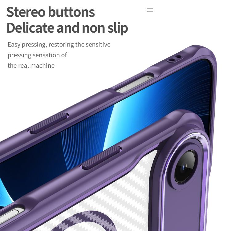 For  iPhone Air Carbon Fiber Texture MagSafe Translucent Phone Case