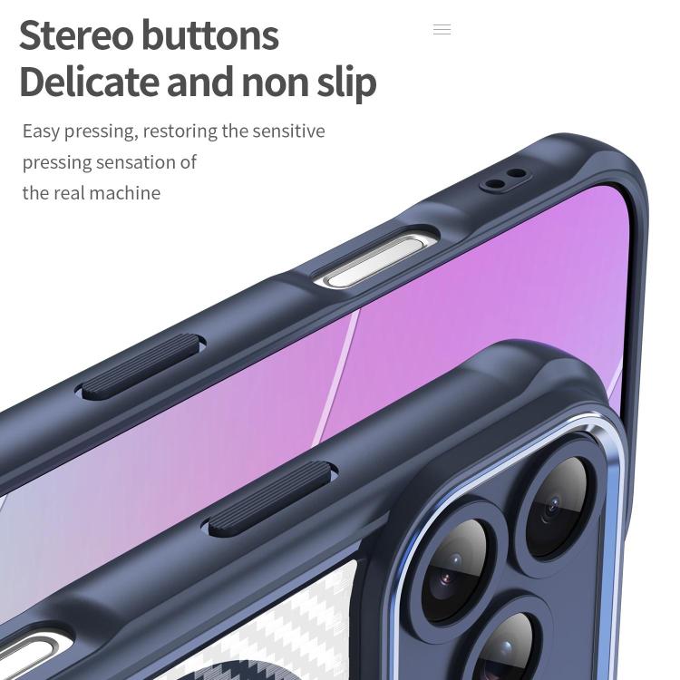 For iPhone 17 Pro Carbon Fiber Texture MagSafe Translucent Phone Case