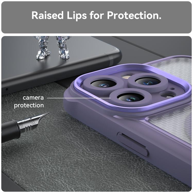 For iPhone 13 Carbon Fiber Texture MagSafe Translucent Phone Case