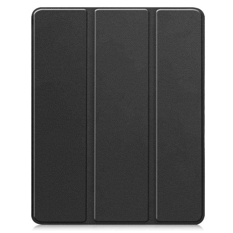 For iPad Air 13 2024 / 2025 / 2026 Custer TPU Pure Color 3-Fold Holder Smart Leather Tablet Case with Pen Tray