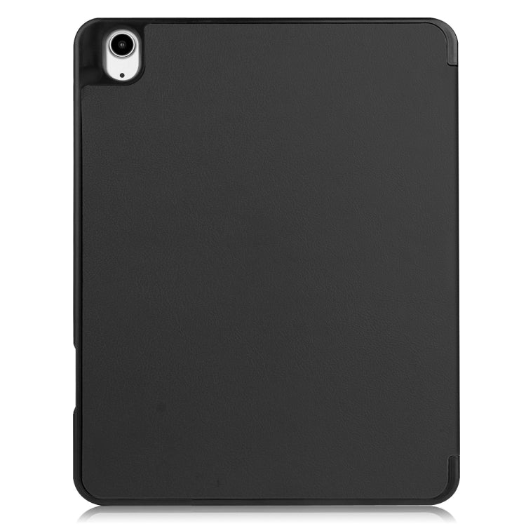 For iPad Air 13 2024 / 2025 / 2026 Custer TPU Pure Color 3-Fold Holder Smart Leather Tablet Case with Pen Tray