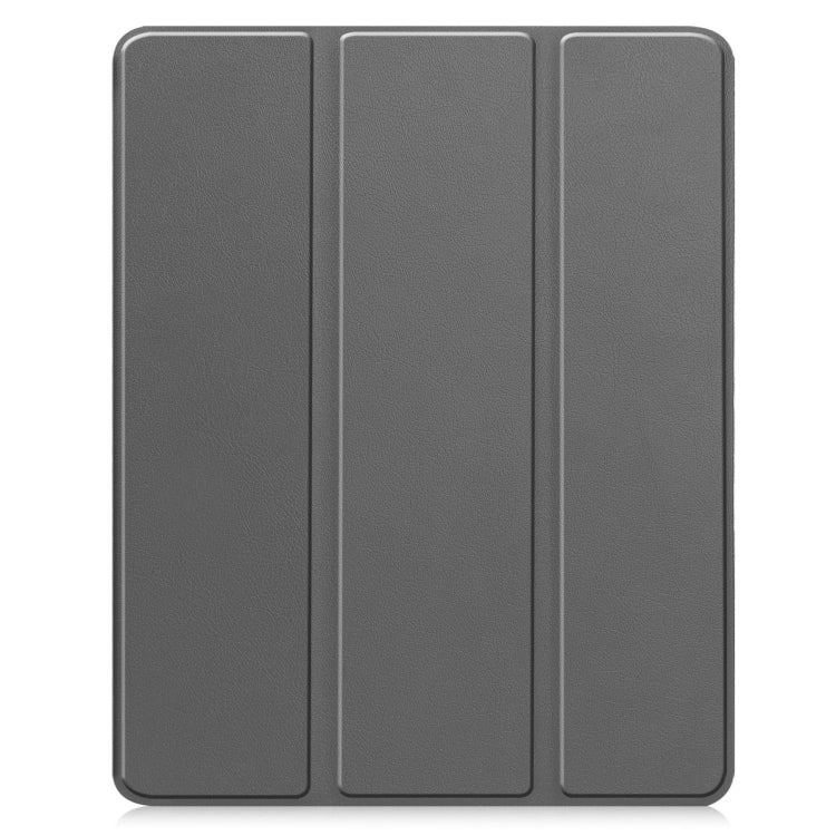 For iPad Air 13 2024 / 2025 / 2026 Custer TPU Pure Color 3-Fold Holder Smart Leather Tablet Case with Pen Tray