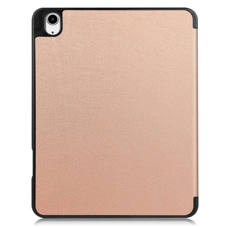 For iPad Air 13 2024 / 2025 / 2026 Custer TPU Pure Color 3-Fold Holder Smart Leather Tablet Case with Pen Tray