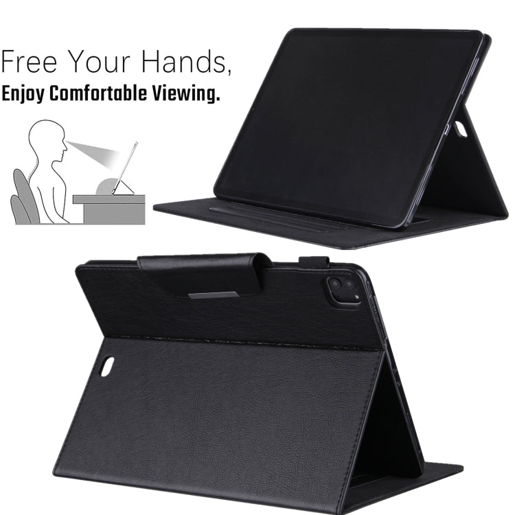 For iPad Pro 11 2025 / 2024 Solid Color Metal Buckle Leather Smart Tablet Case