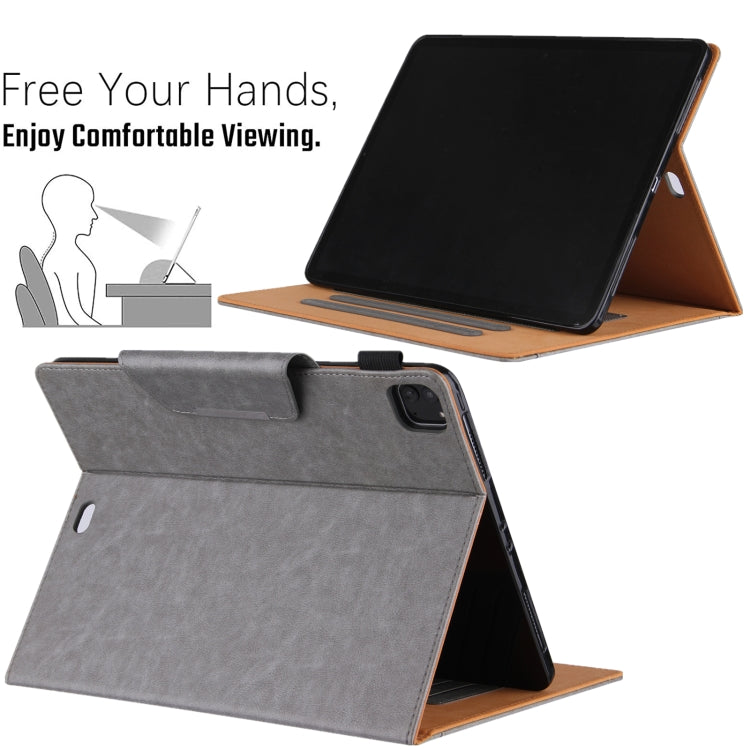 For iPad Pro 11 2025 / 2024 Solid Color Metal Buckle Leather Smart Tablet Case