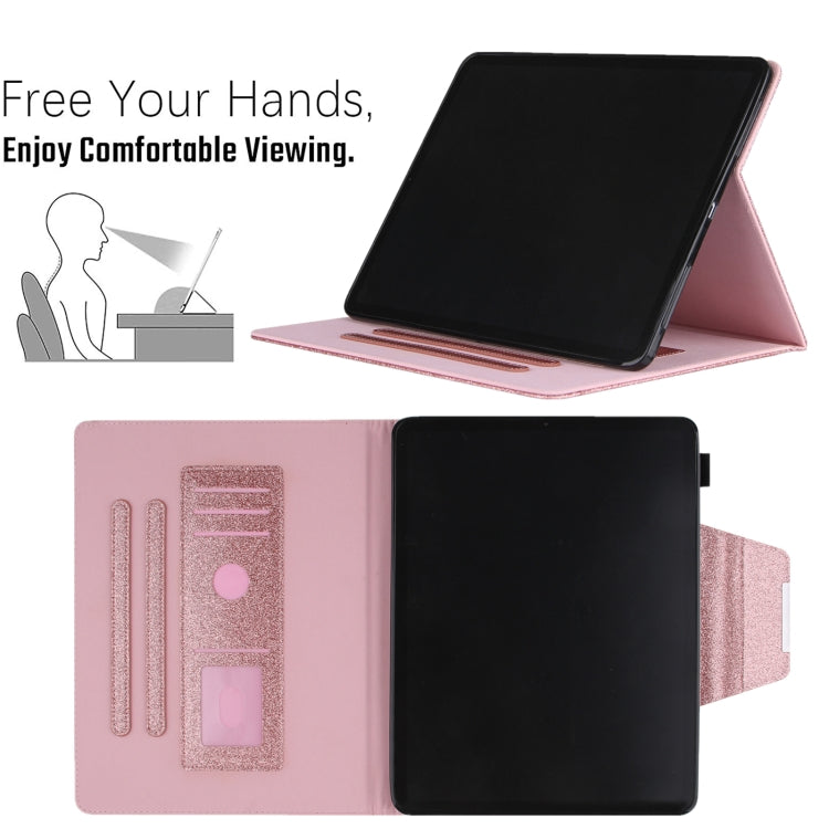 For iPad Pro 13 2025 / 2024 Glitter Metal Buckle Leather Smart Tablet Case