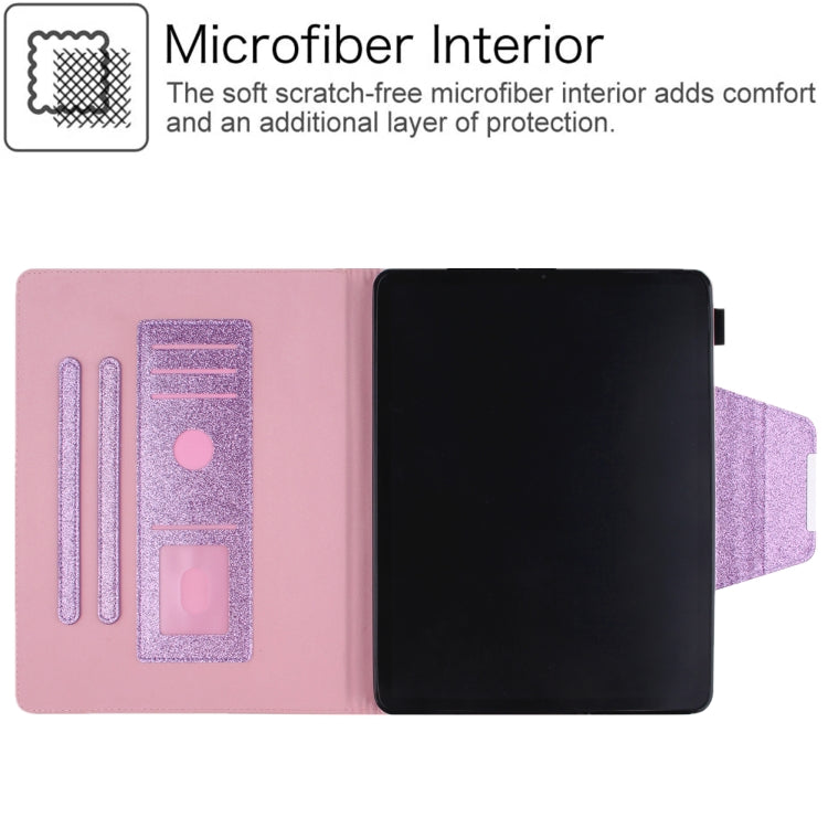 For iPad Pro 13 2025 / 2024 Glitter Metal Buckle Leather Smart Tablet Case